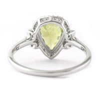 1.68 Ct Pear Mixed Cut Natural Green Sapphire 950 Platinum Ring