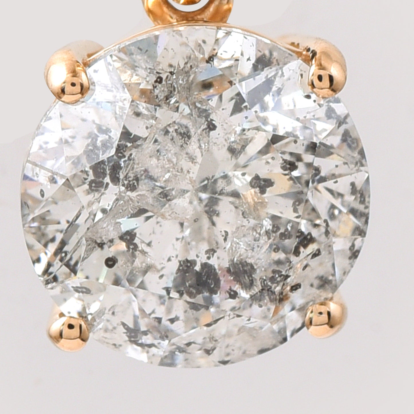2.08 Ct Round Diamond 14K Gold Pendant