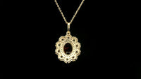 2.47 Ct Oval Tourmaline 14K Gold Pendant