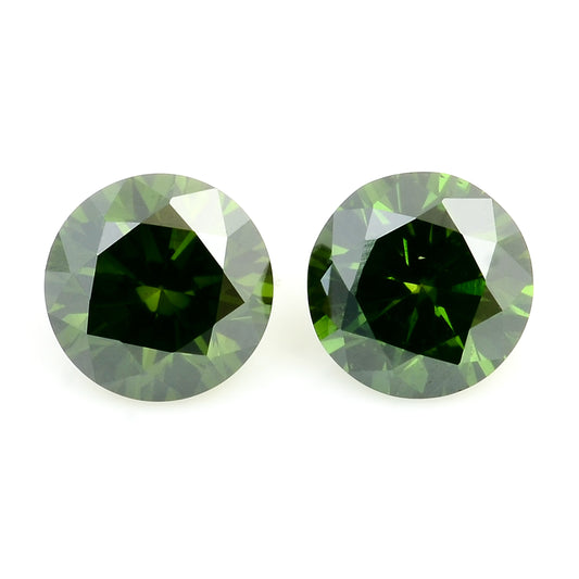 0.44 Green Diamond Round Loose Gemstone