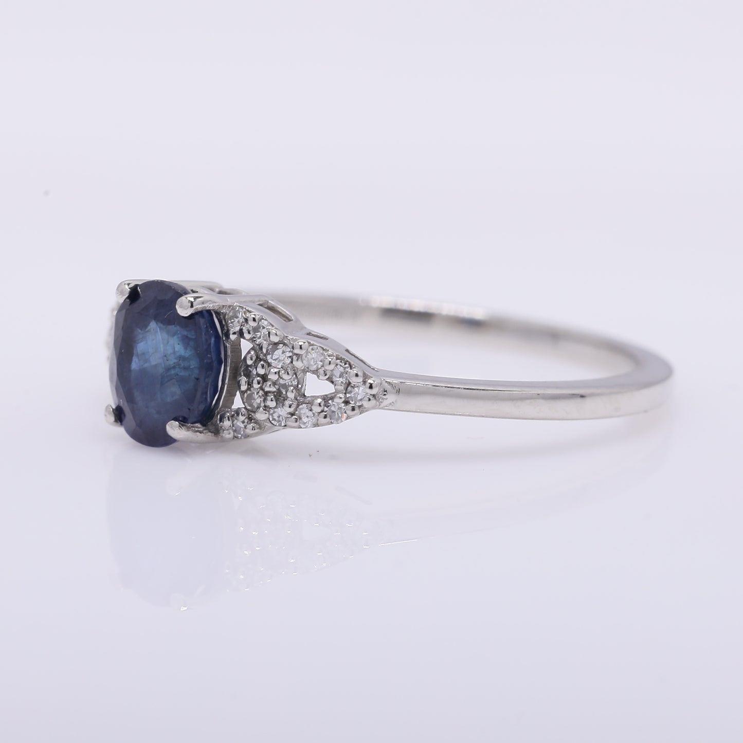 1.11 Ct Oval Mixed Cut Natural Sapphire 950 Platinum Ring