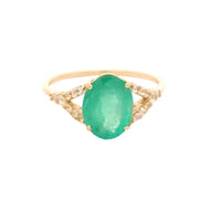 1.79 Ct Oval Emerald 14K Gold Ring