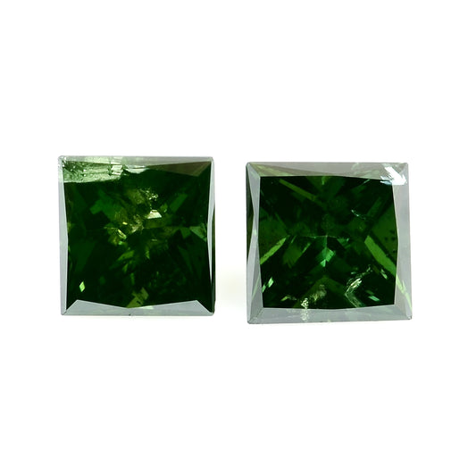 0.58 Green Diamond Sqaure Loose Gemstone