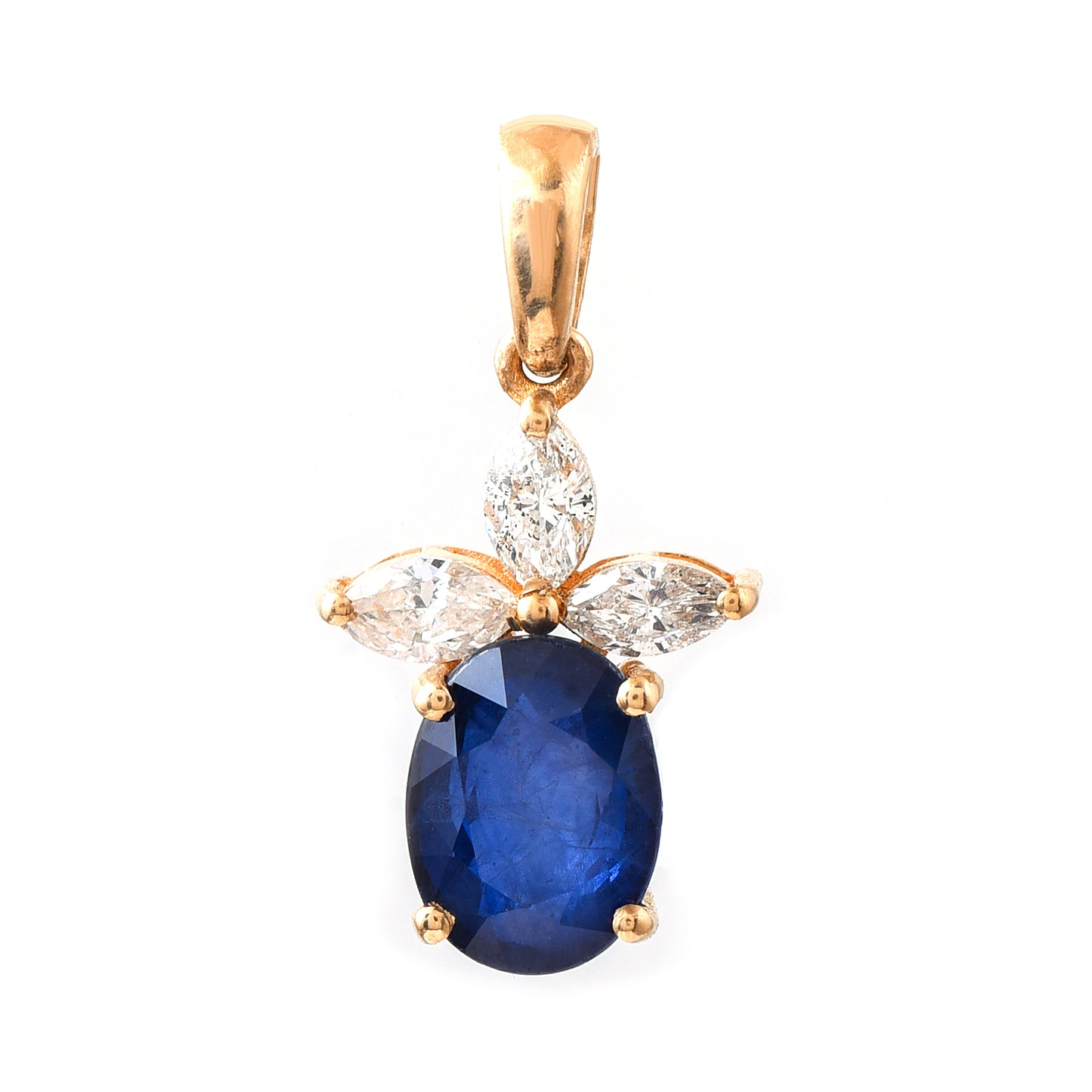 1.94 Ct Oval Sapphire 14K Gold Pendant