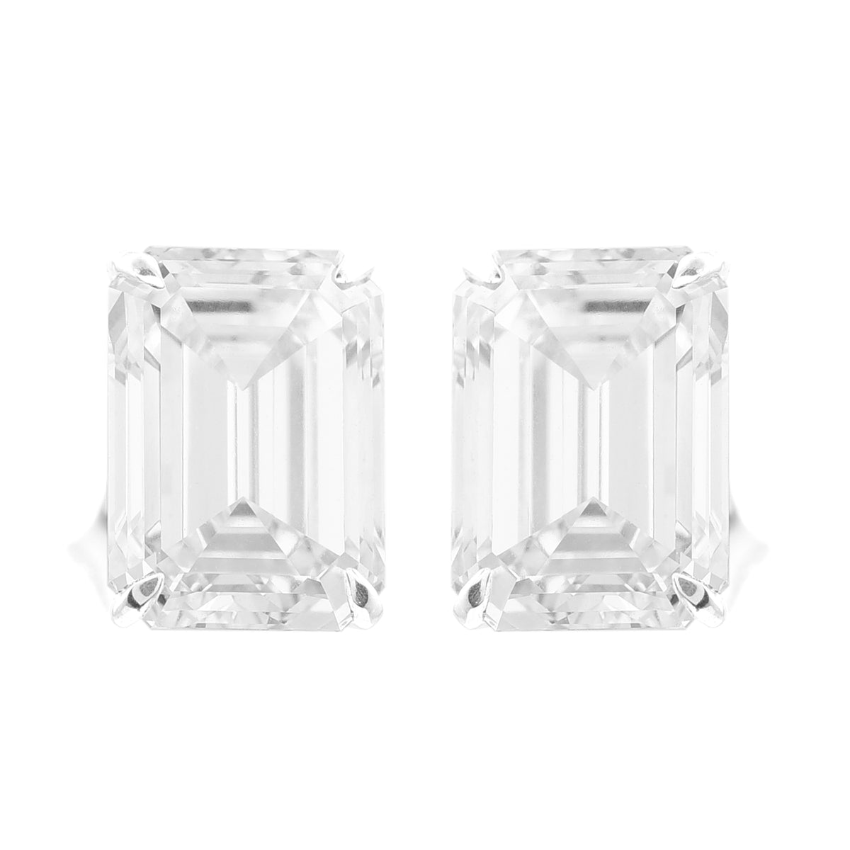 3.86 Carats Lab Grown Diamond 14K Gold Earrings