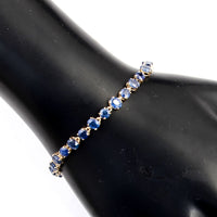 6.35 Ct Oval Sapphire 14K Gold Bracelet