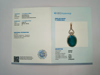 3.82 Ct Oval Natural Emerald 14K Gold Pendant
