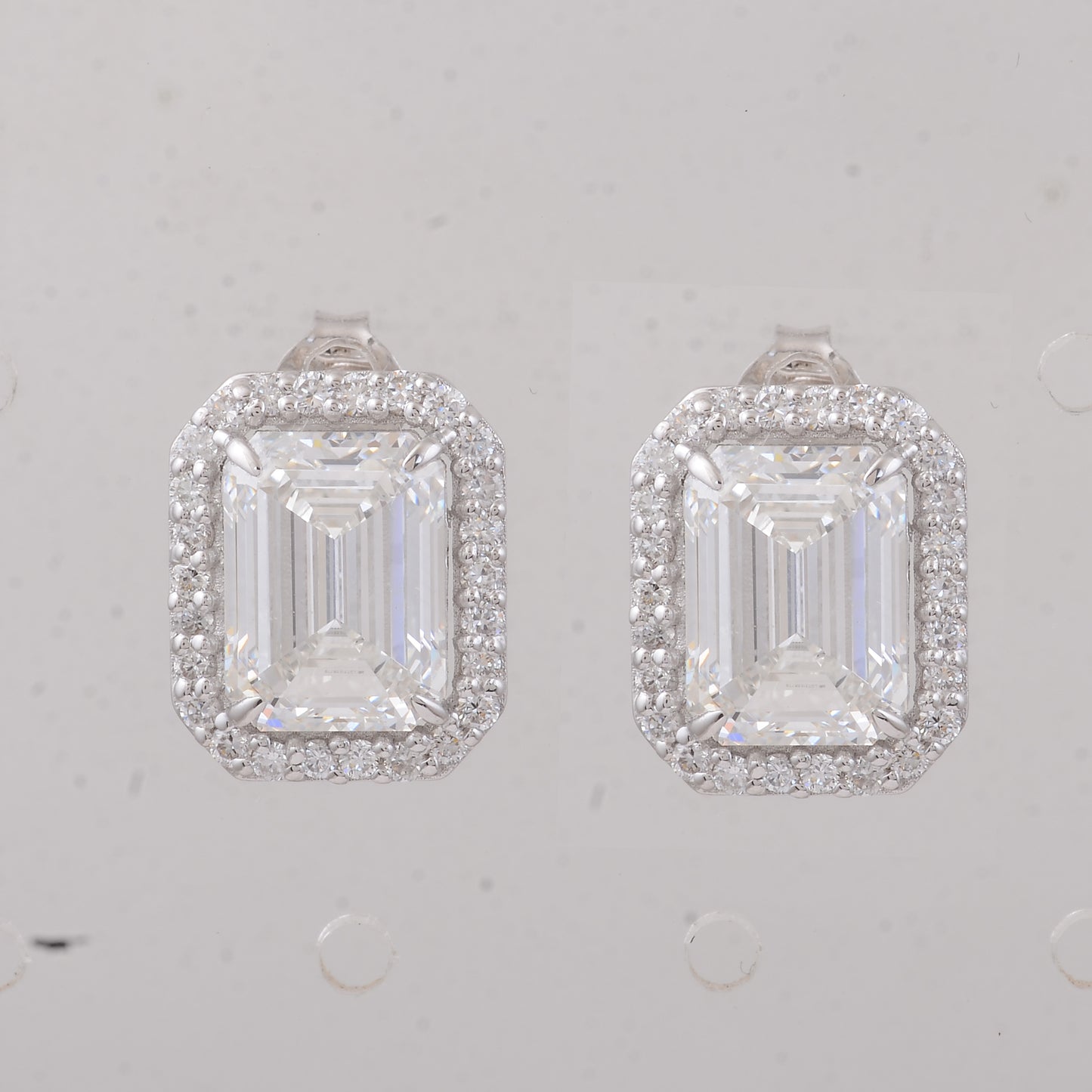 6.41 Carats Lab Grown Diamond 14K Gold Earrings