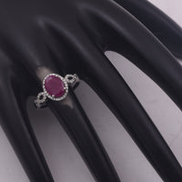 1.55 Ct Oval Mixed Cut Natural Ruby 950 Platinum Ring