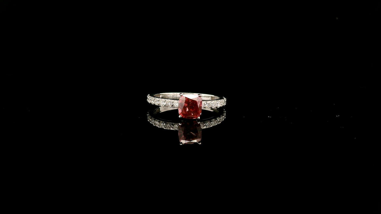 1.41 Carats Pink Lab Grown Diamond 14K Gold Ring