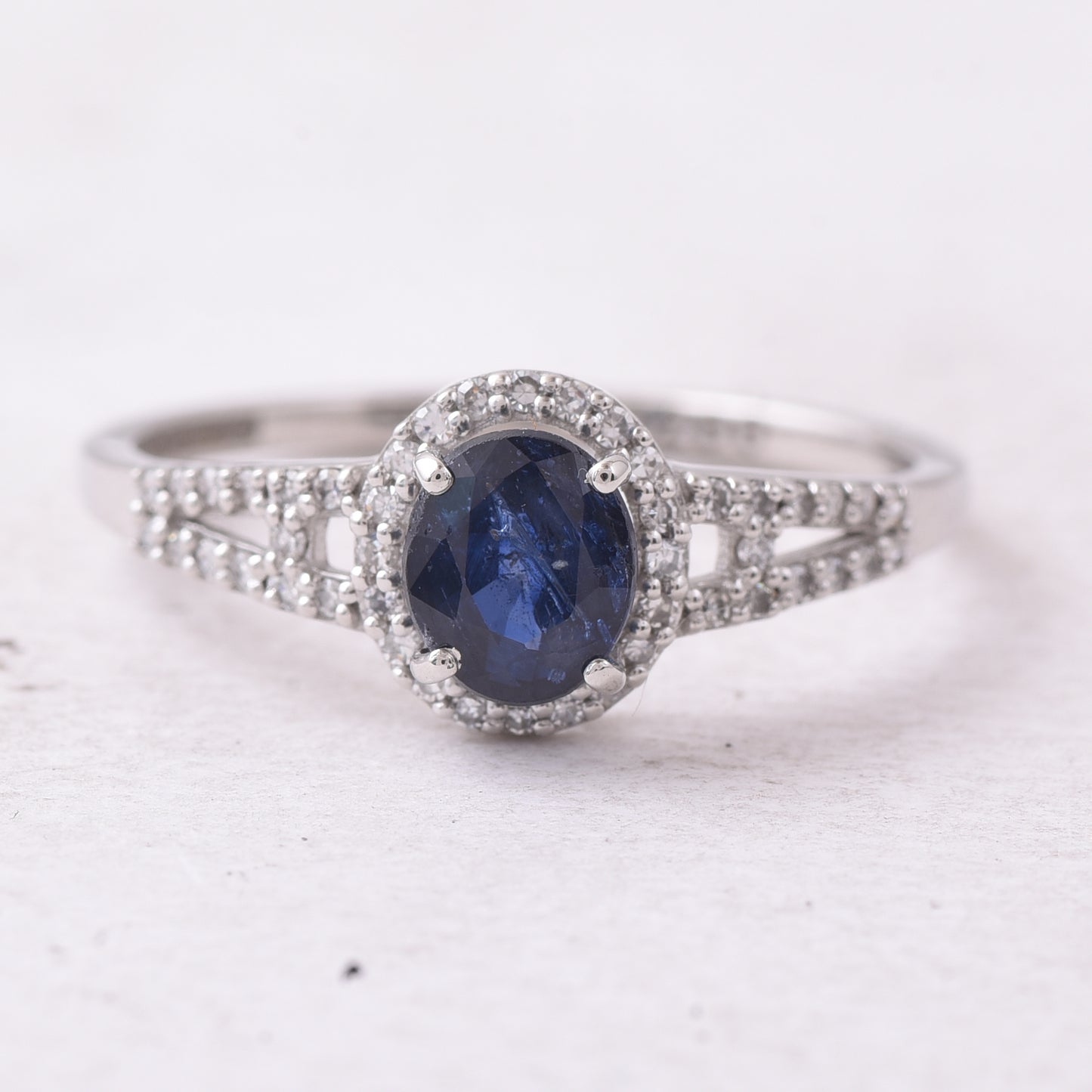 1.09 Ct Oval Mixed Cut Natural Sapphire 950 Platinum Ring