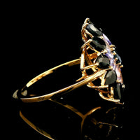 4.14 Ct Round Sapphire 14K Gold Ring