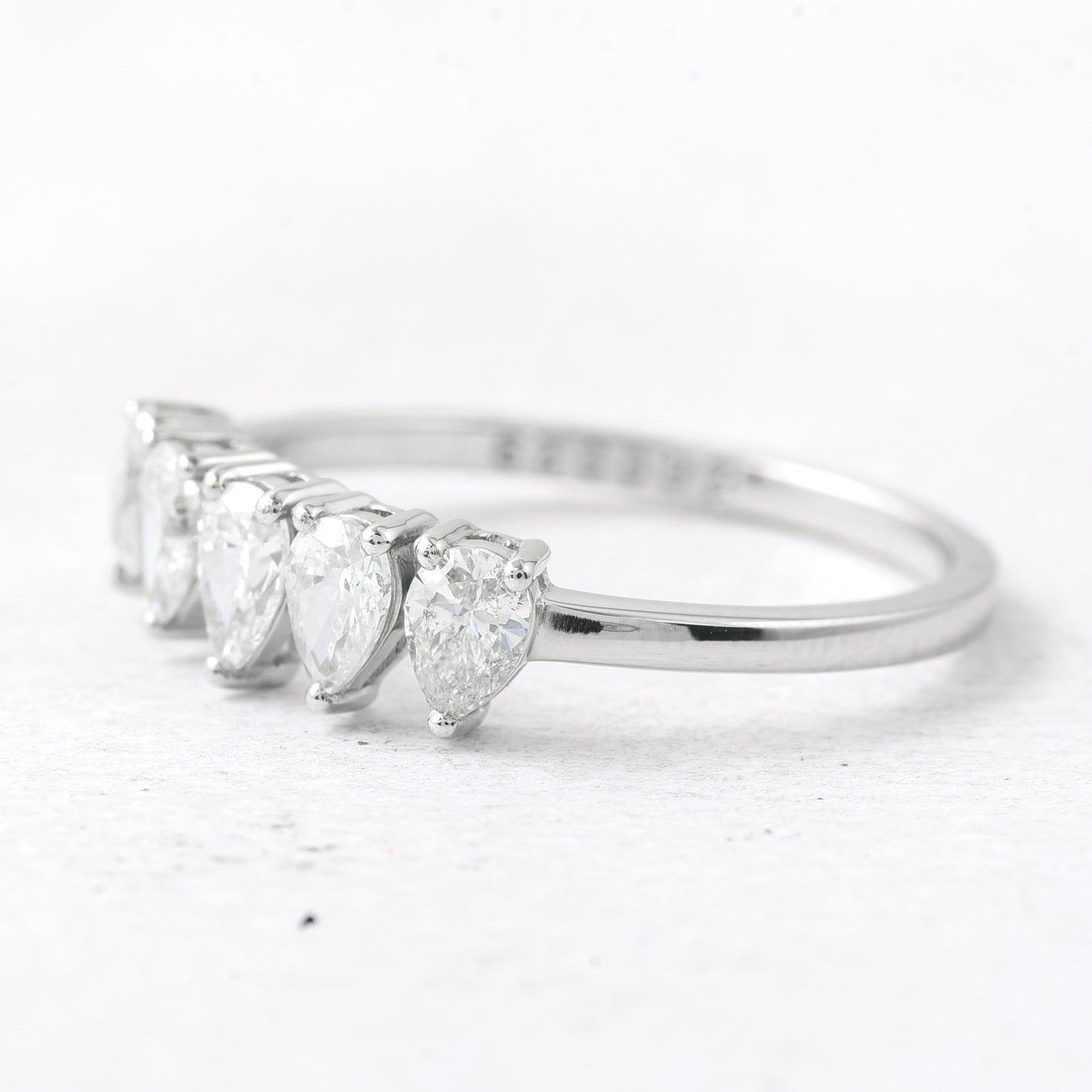 0.86 Ct Pear Diamond 950 Platinum Ring