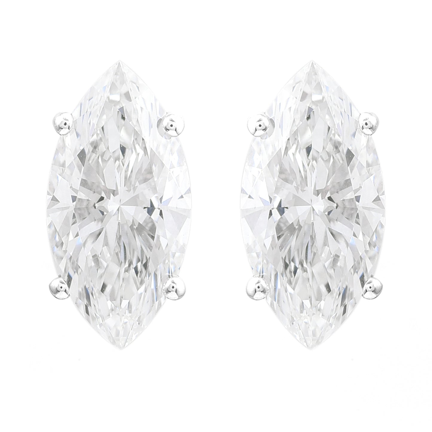 3.02 Carats Lab Grown Diamond 14K Gold Earrings