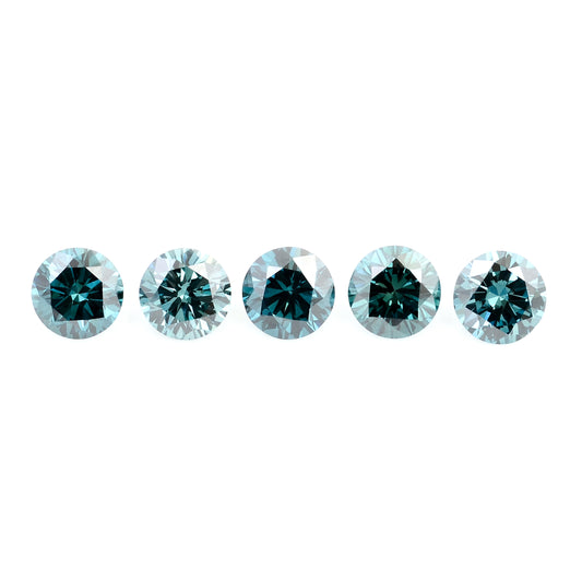 0.70 Blue Diamond Round Loose Gemstone