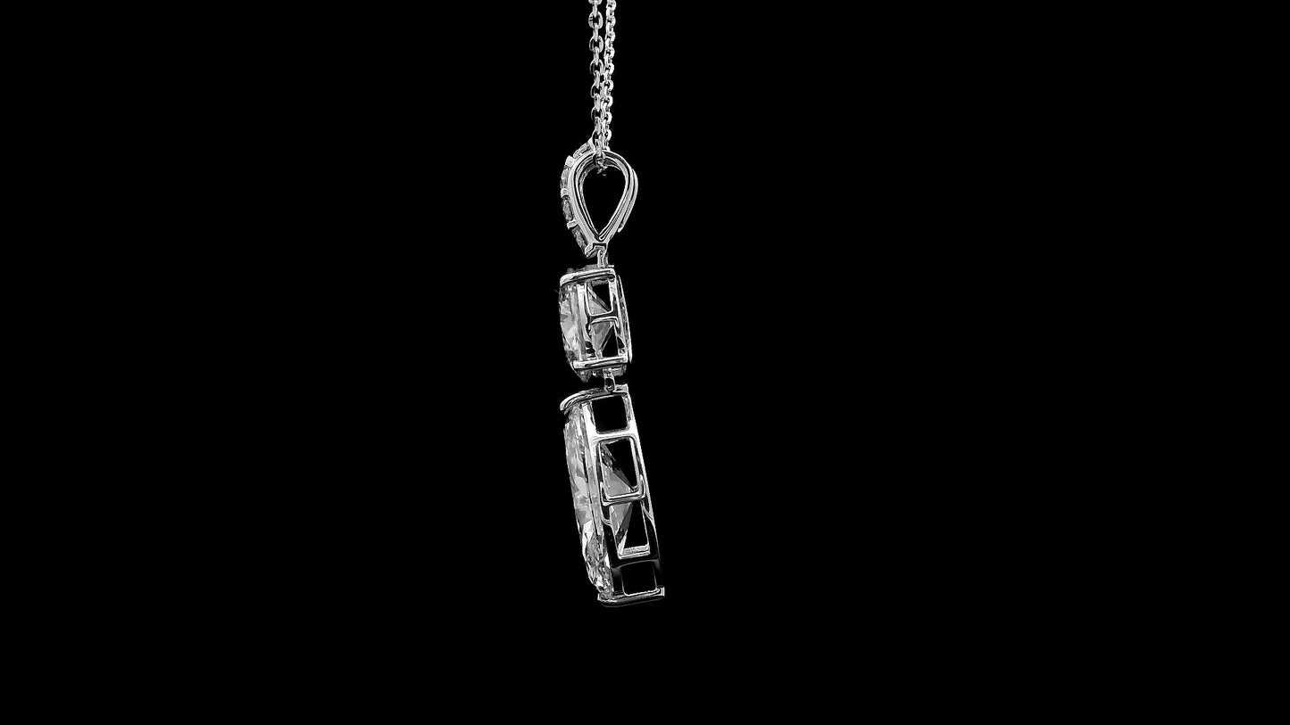 3.09 Carats Lab Grown Diamond 14K Gold Pendant