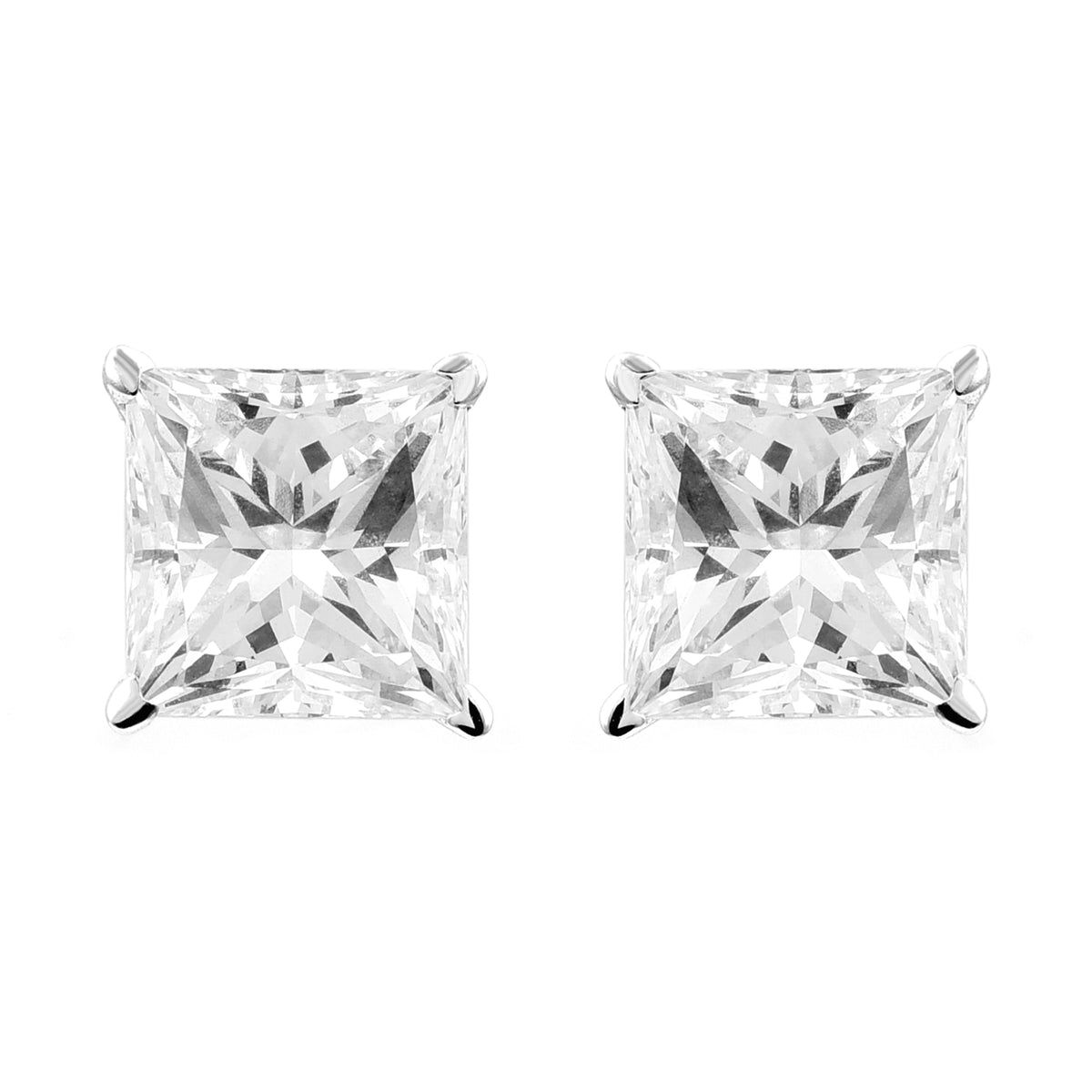 3.82 Carats Lab Grown Diamond 14K Gold Earrings