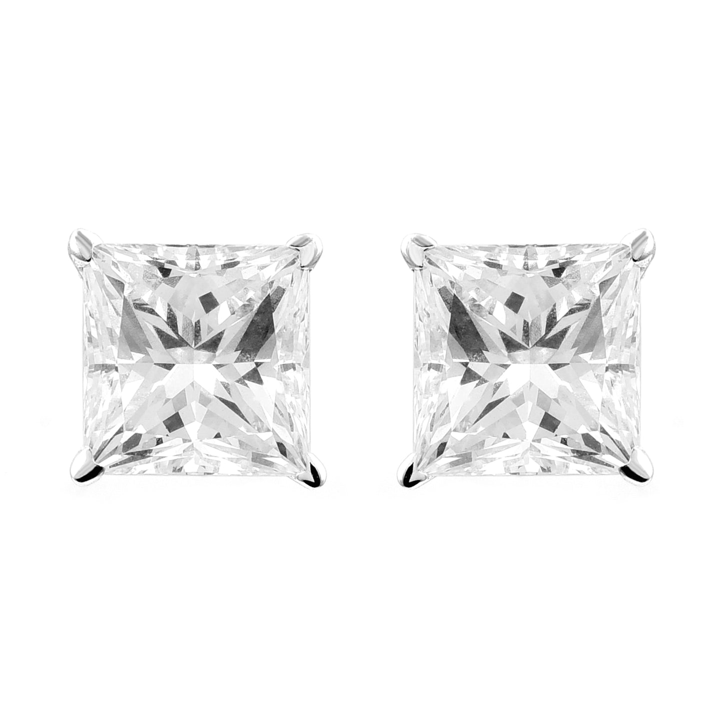 3.82 Carats Lab Grown Diamond 14K Gold Earrings