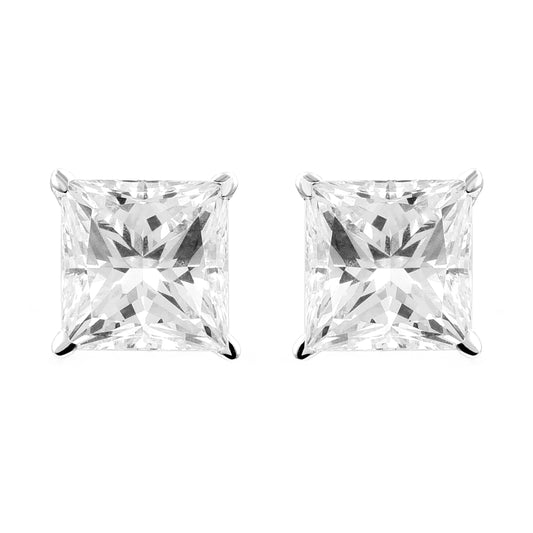 3.82 Carats Lab Grown Diamond 14K Gold Earrings