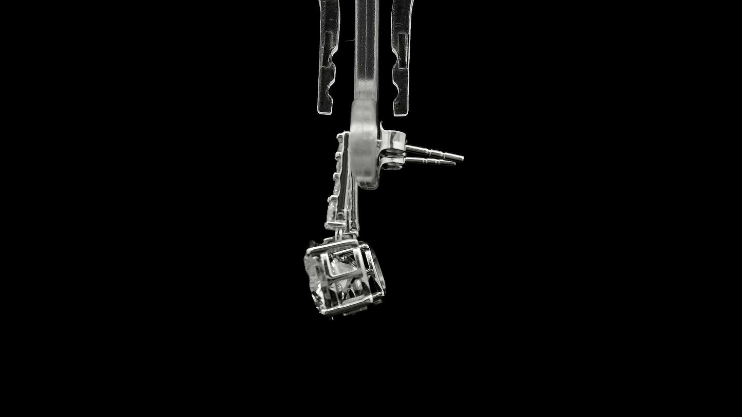 4.35 Carats Lab Grown Diamond 14K Gold Earrings