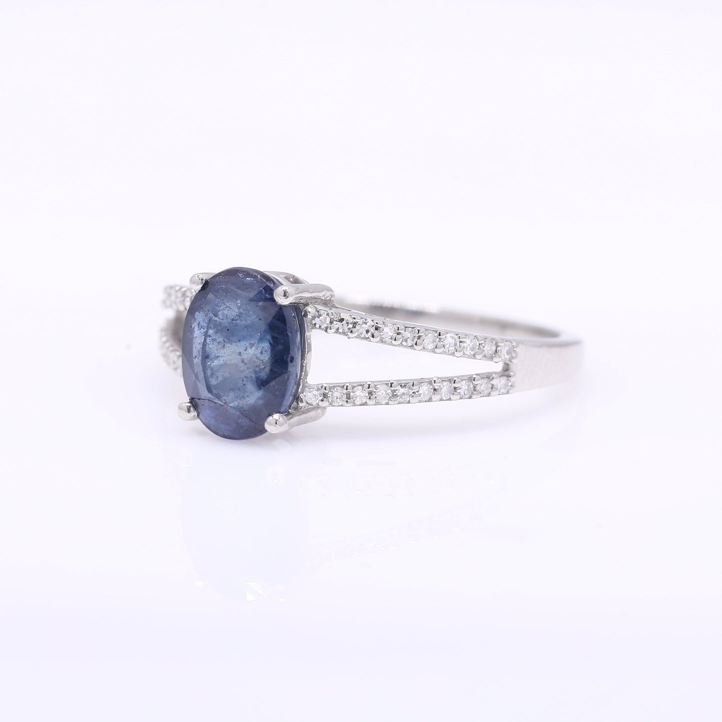 1.96 Ct Oval Mixed Cut Natural Sapphire 950 Platinum Ring