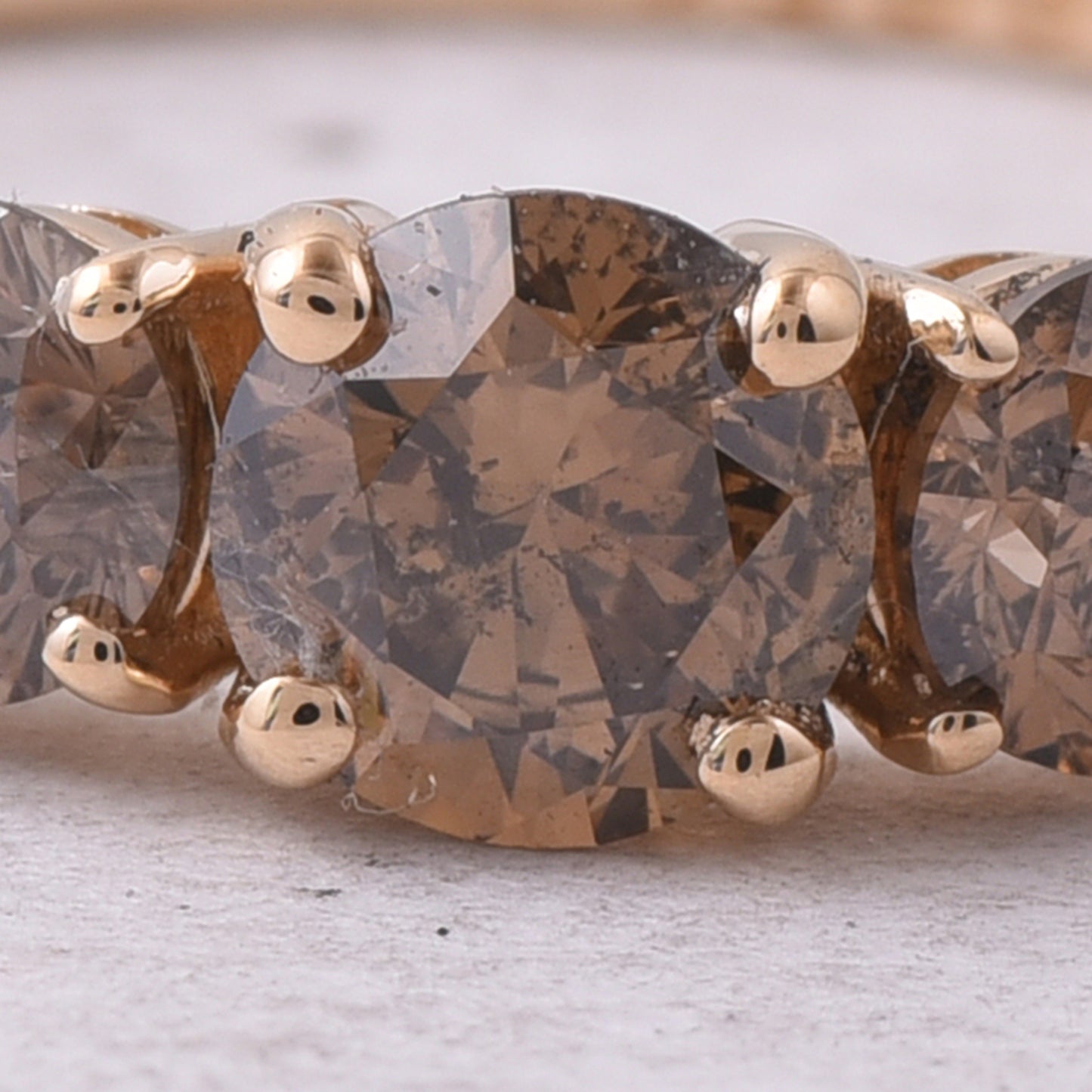 0.90 Ct Round Dark Brown Diamond 14K Gold Ring