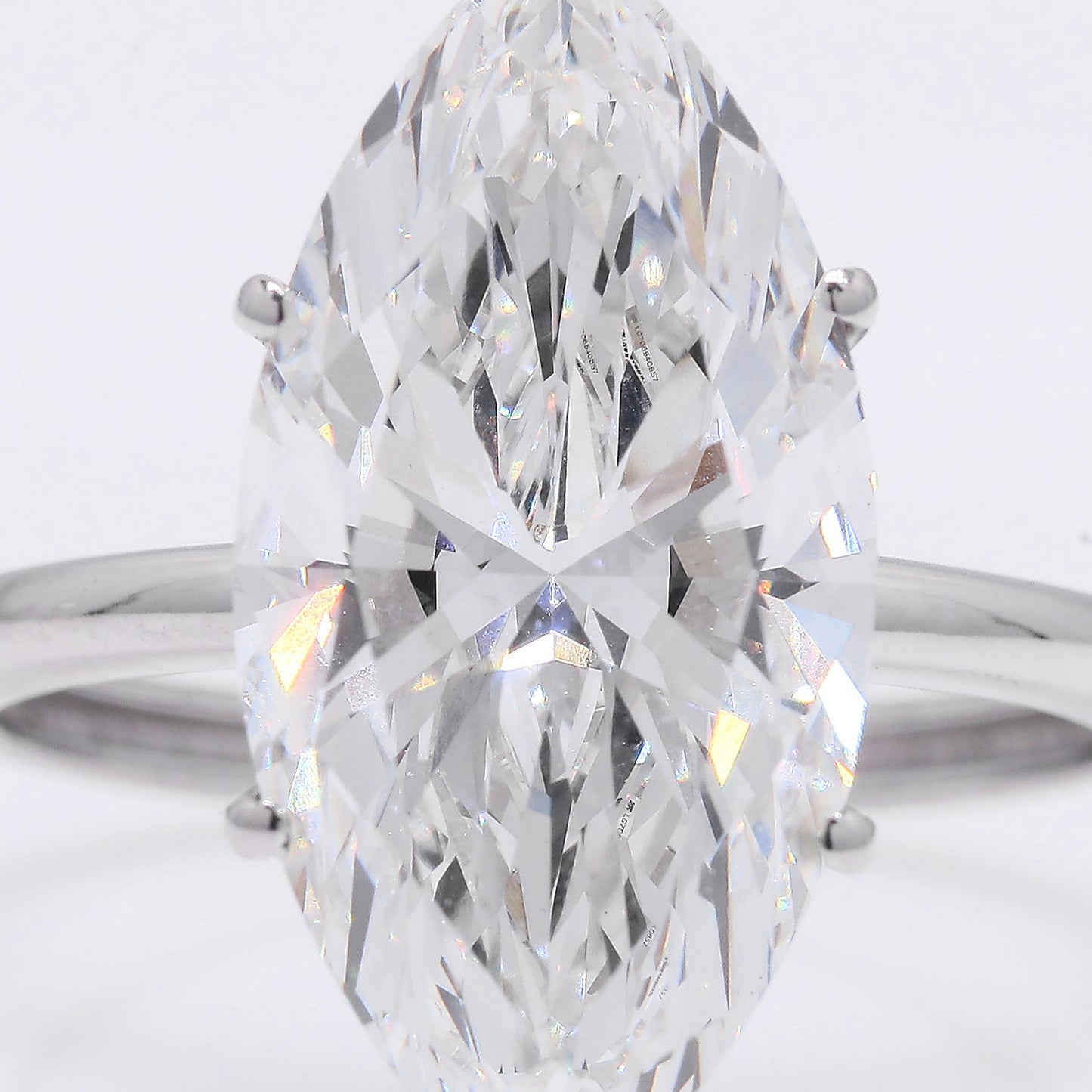 6.14 Ct Marquise Brilliant Lab Grown Diamond 950 Platinum Ring