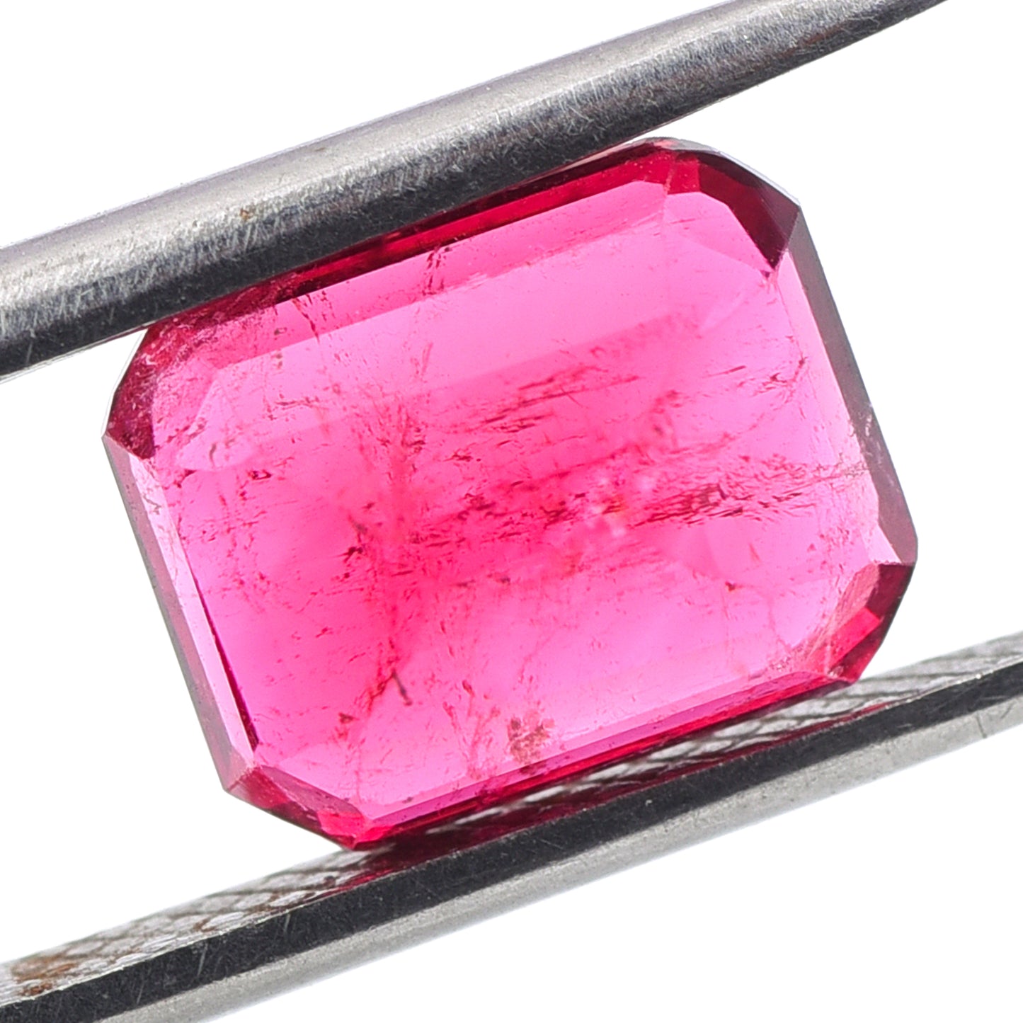 2.65 Natural Tourmaline Rubellite Emerald Cut Gemstone