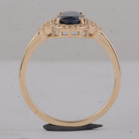 1.52 Ct Oval Sapphire 9K Gold Ring