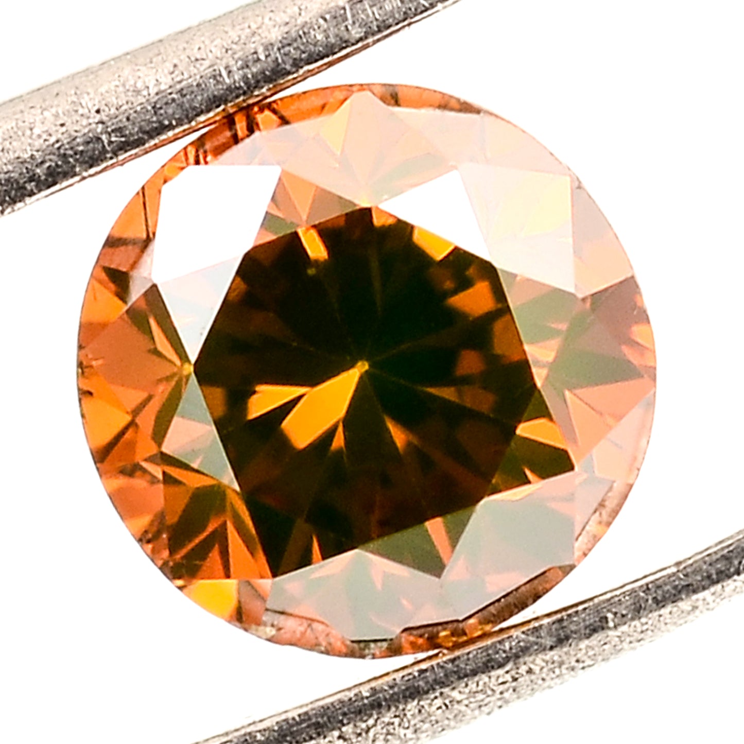 0.69 Red Diamond Round Loose Gemstone