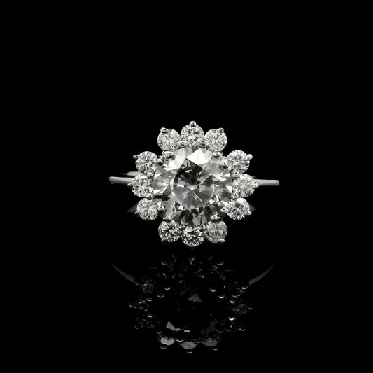 2.16 Carats Lab Grown Diamond 14K Gold Ring