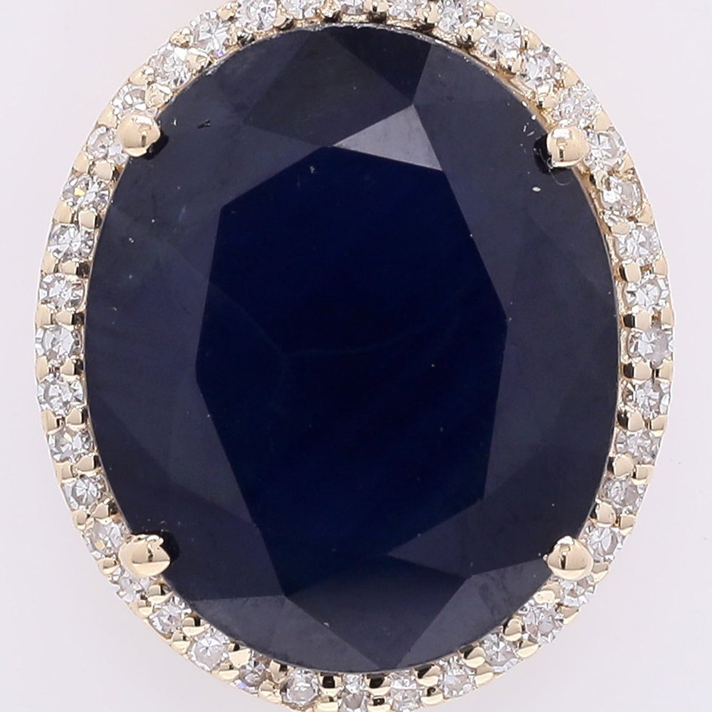 7.16 Ct Oval Mixed Cut Natural Sapphire 14K Gold Pendant