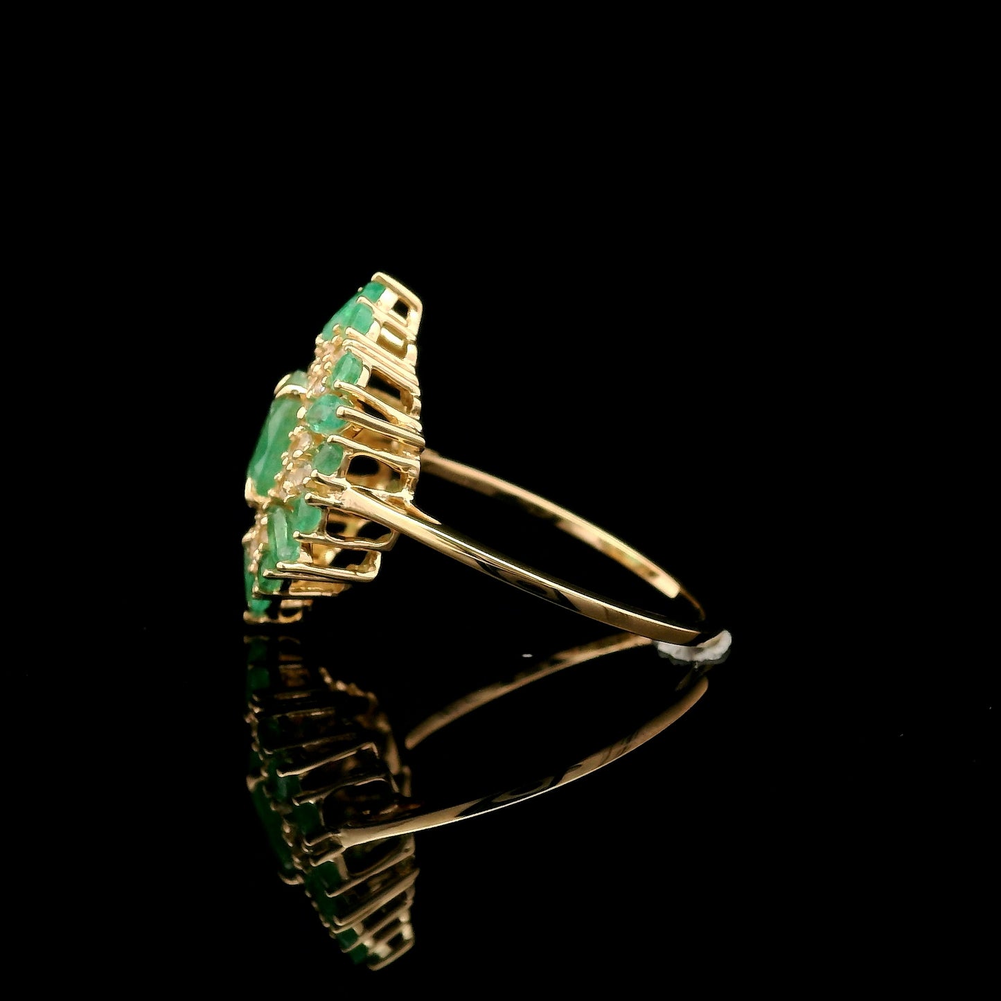 1.97 Ct Oval Emerald 14K Gold Ring
