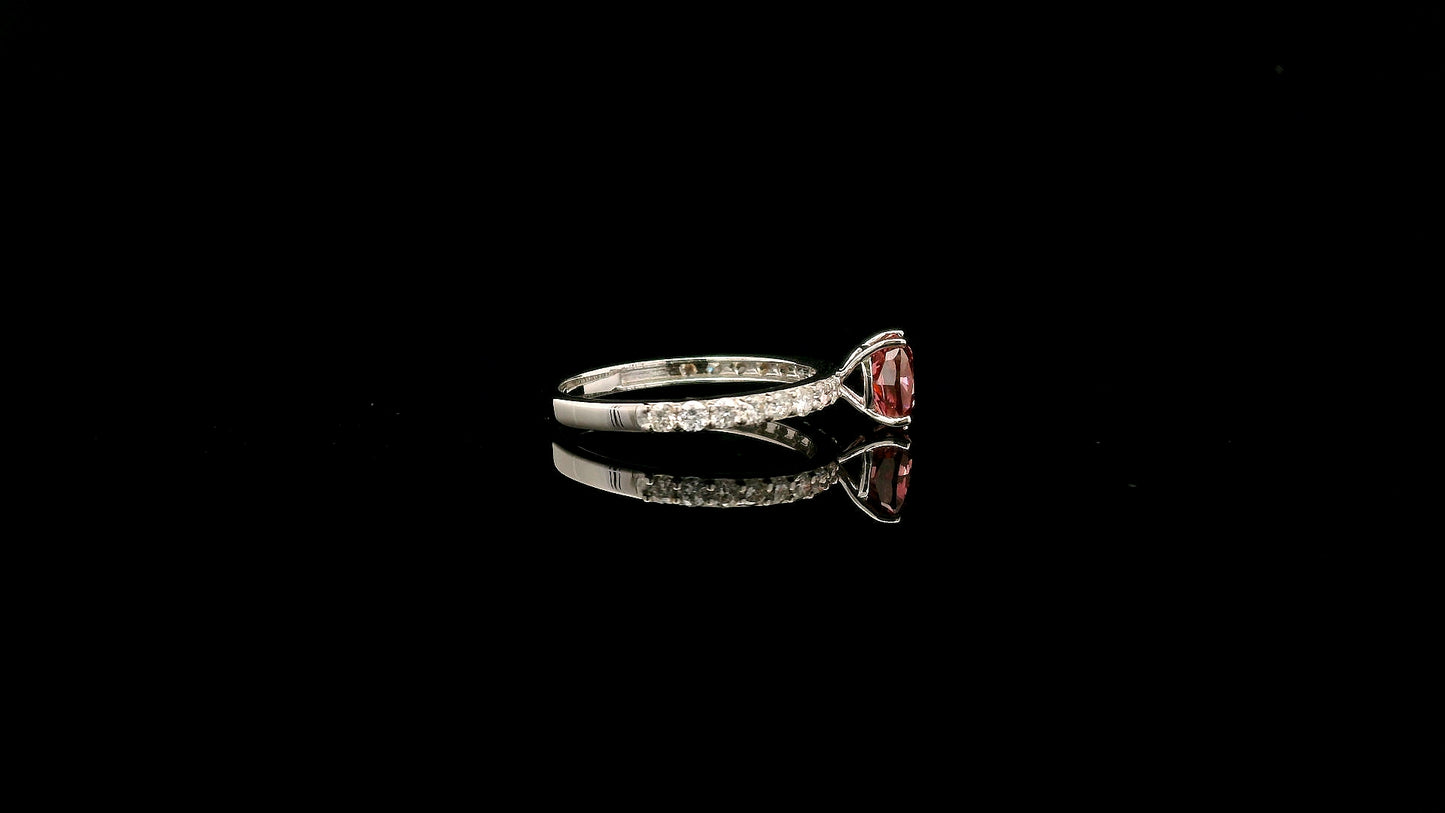 1.41 Carats Pink Lab Grown Diamond 14K Gold Ring