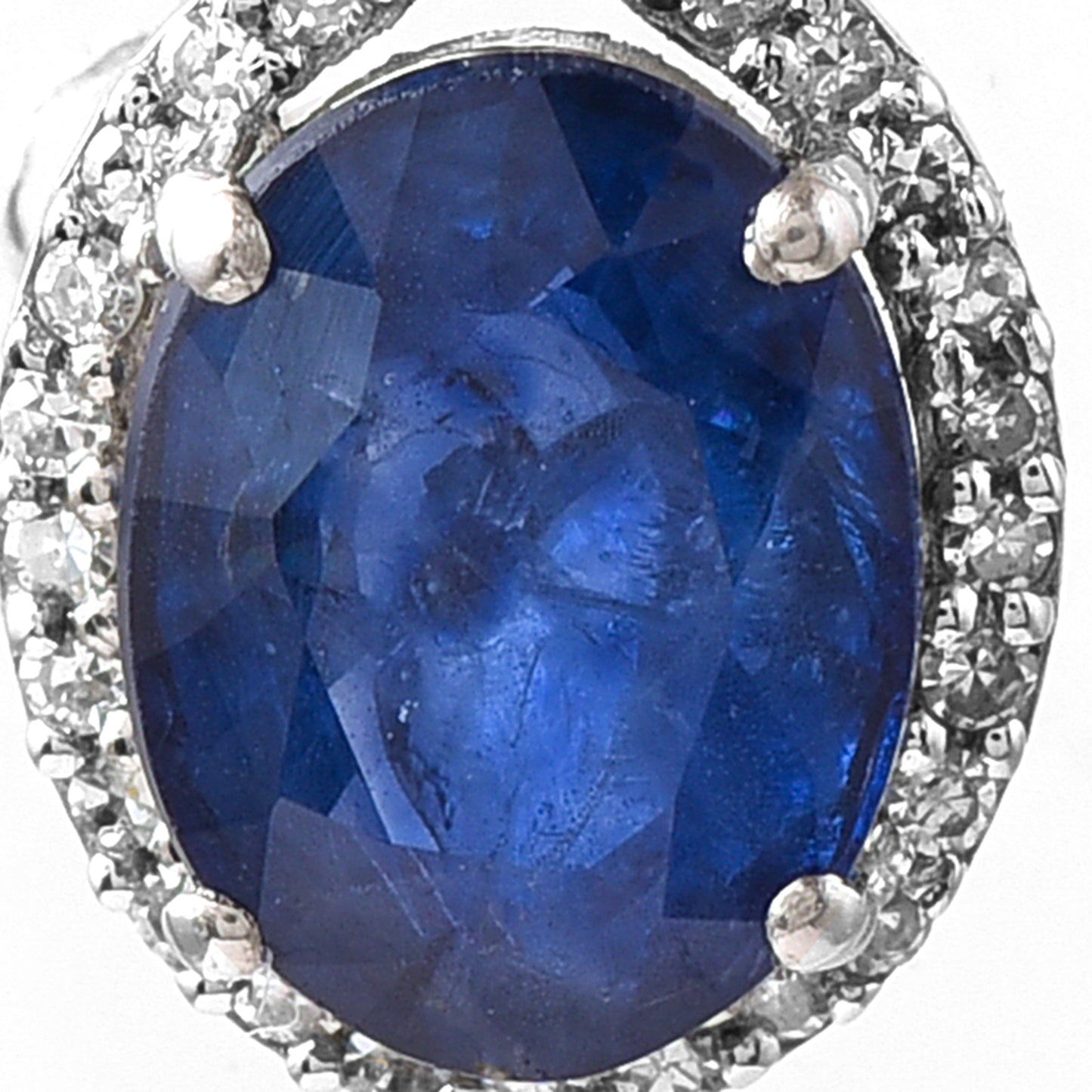1.89 Ct Oval Sapphire 950 Platinum Pendant