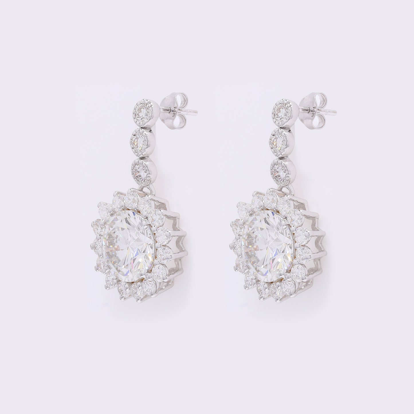 4.16 Carats Lab Grown Diamond 14K Gold Earrings