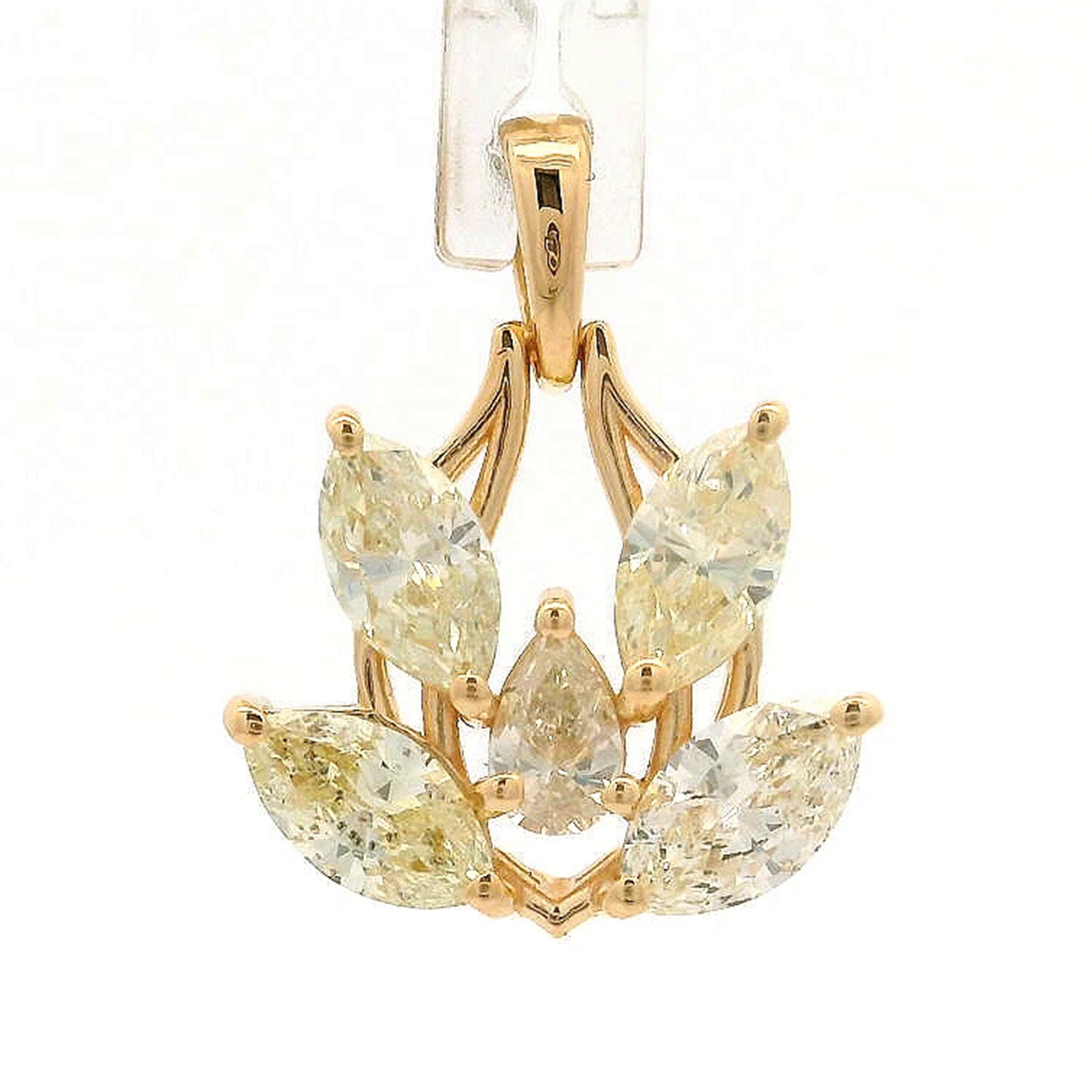 1.00 Ct Pear Diamond 14K Gold Pendant