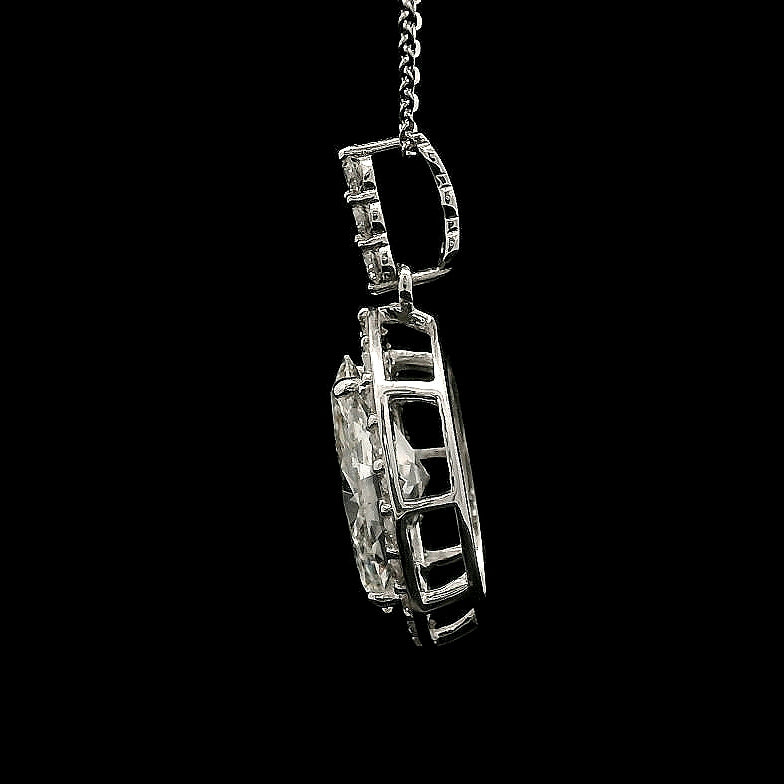 2.49 Carats Lab Grown Diamond 14K Gold Pendant