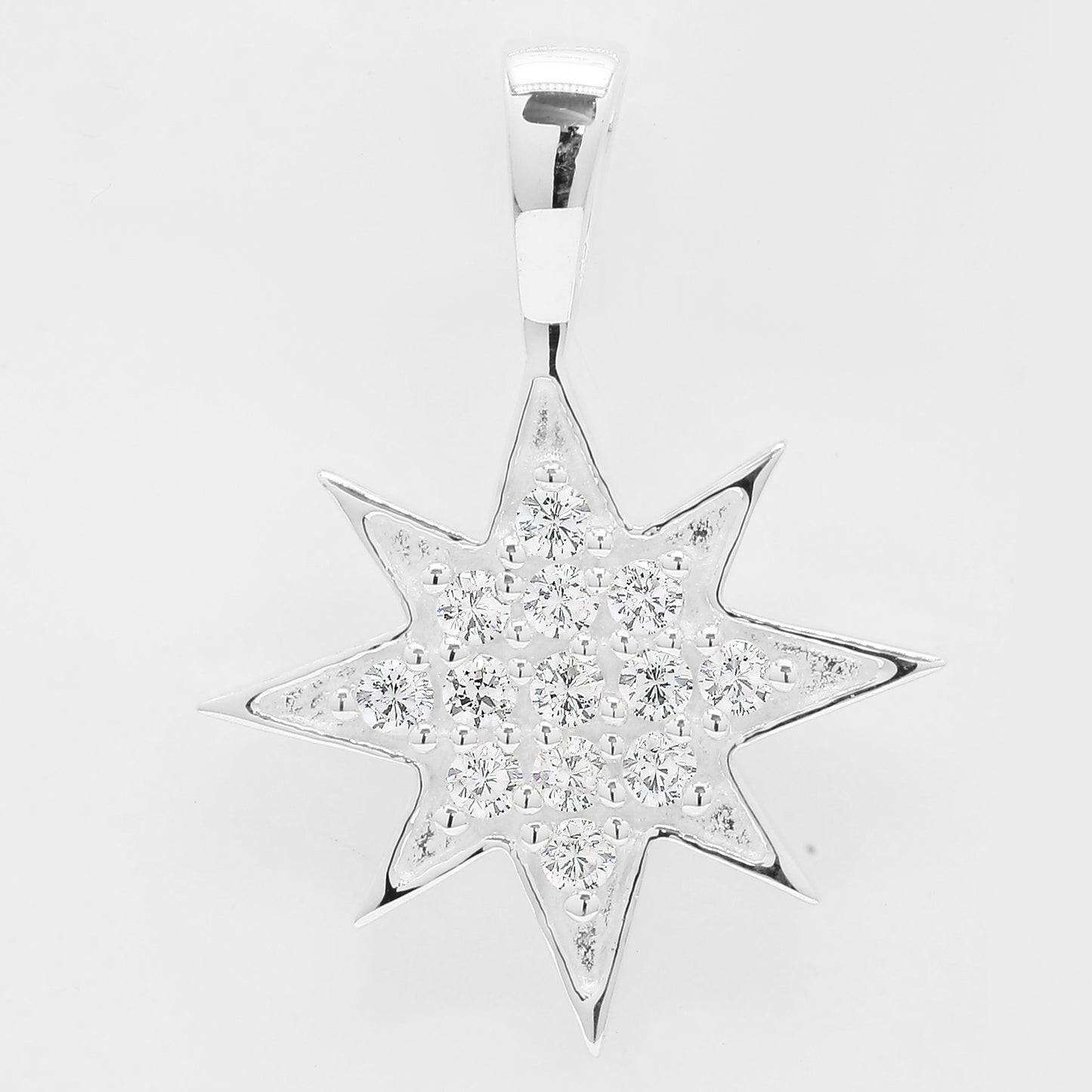 0.33 Ct Round Cubic Zirconia 925 Silver Pendant
