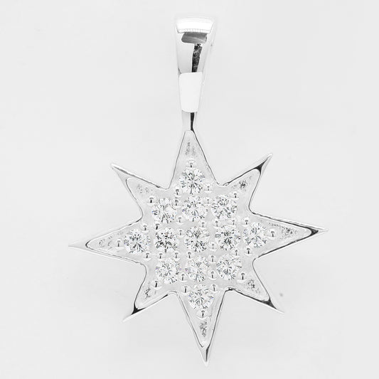 0.33 Ct Round Cubic Zirconia 925 Silver Pendant