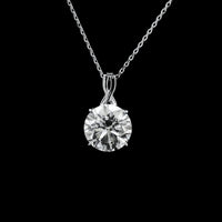 3.10 Carats Lab Grown Diamond 14K Gold Pendant