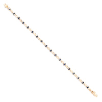 4.45 Ct Oval Sapphire 14K Gold Bracelet