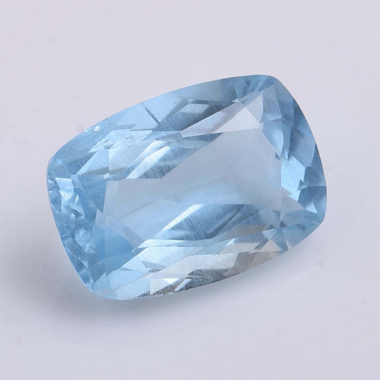 3.48 Natural Beryl Aquamarine Rectangular Cushion Mixed Cut Gemstone