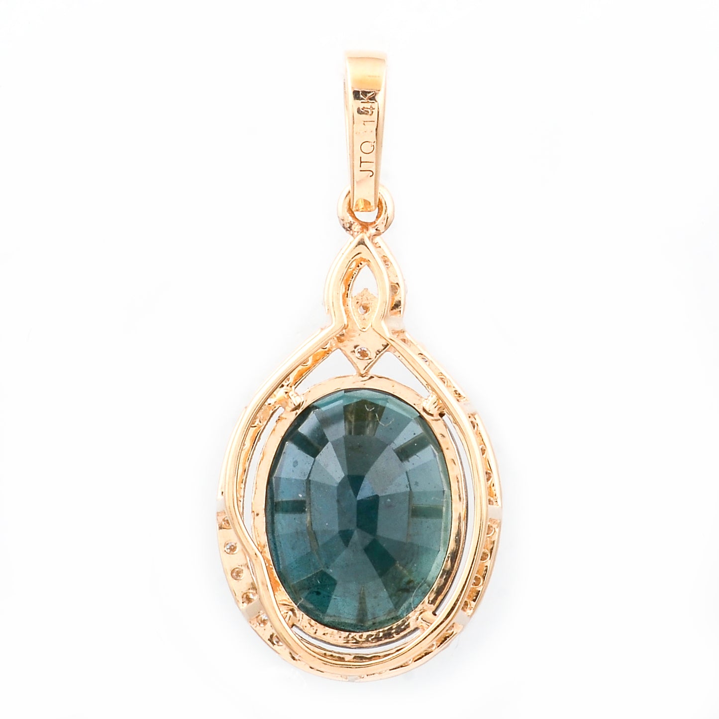 4.70 Ct Oval Natural Sapphire 14K Gold Pendant