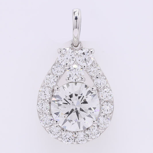 2.22 Carats Lab Grown Diamond 14K Gold Pendant