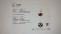 4.52 Ct Oval Mixed Cut Lab Grown Ruby 14K Gold Pendant