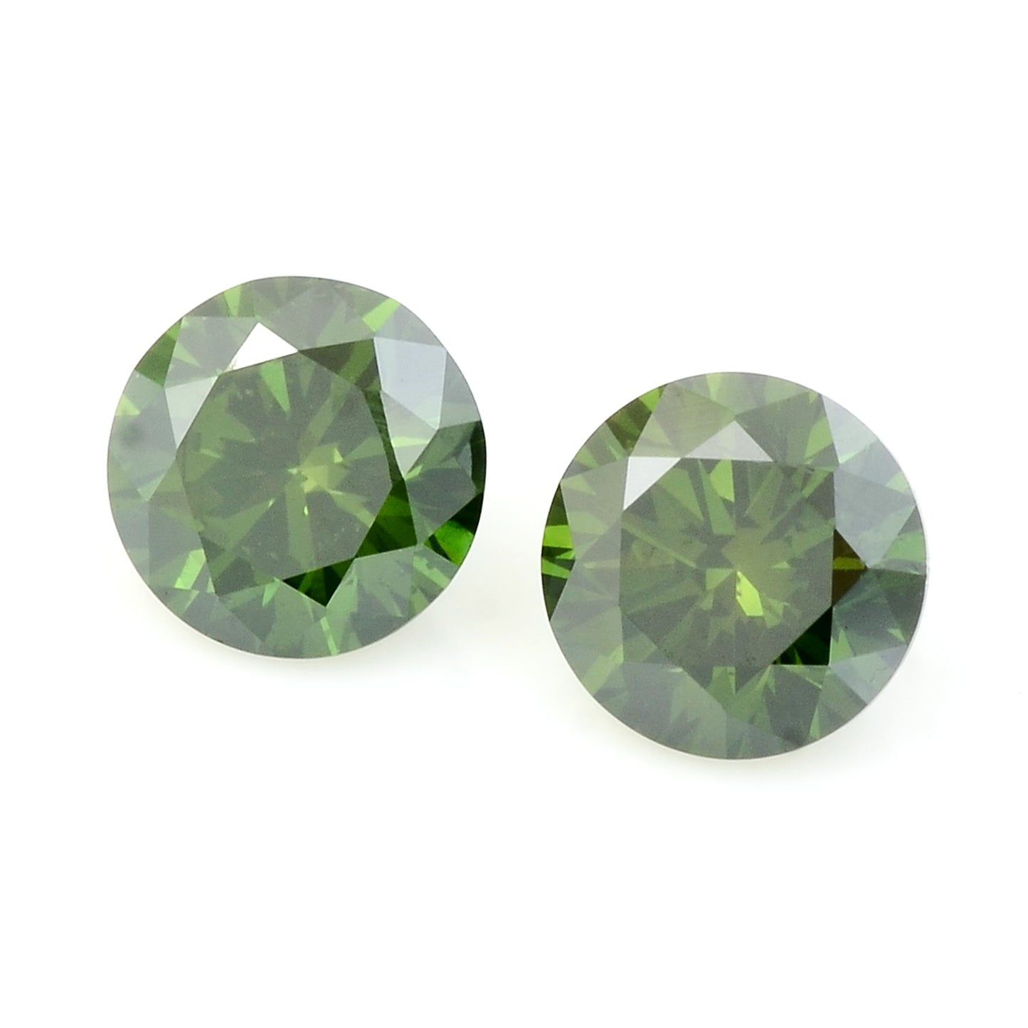 0.44 Green Diamond Round Loose Gemstone