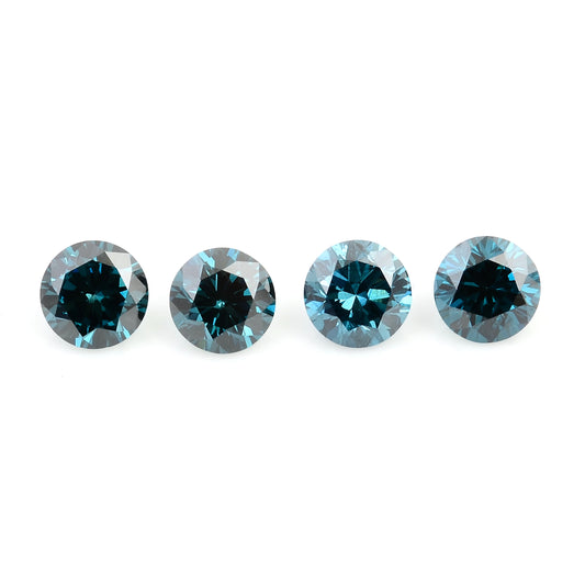 0.76 Blue Diamond Round Loose Gemstone