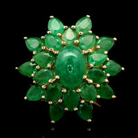 4.22 Ct Oval Emerald 14K Gold Ring