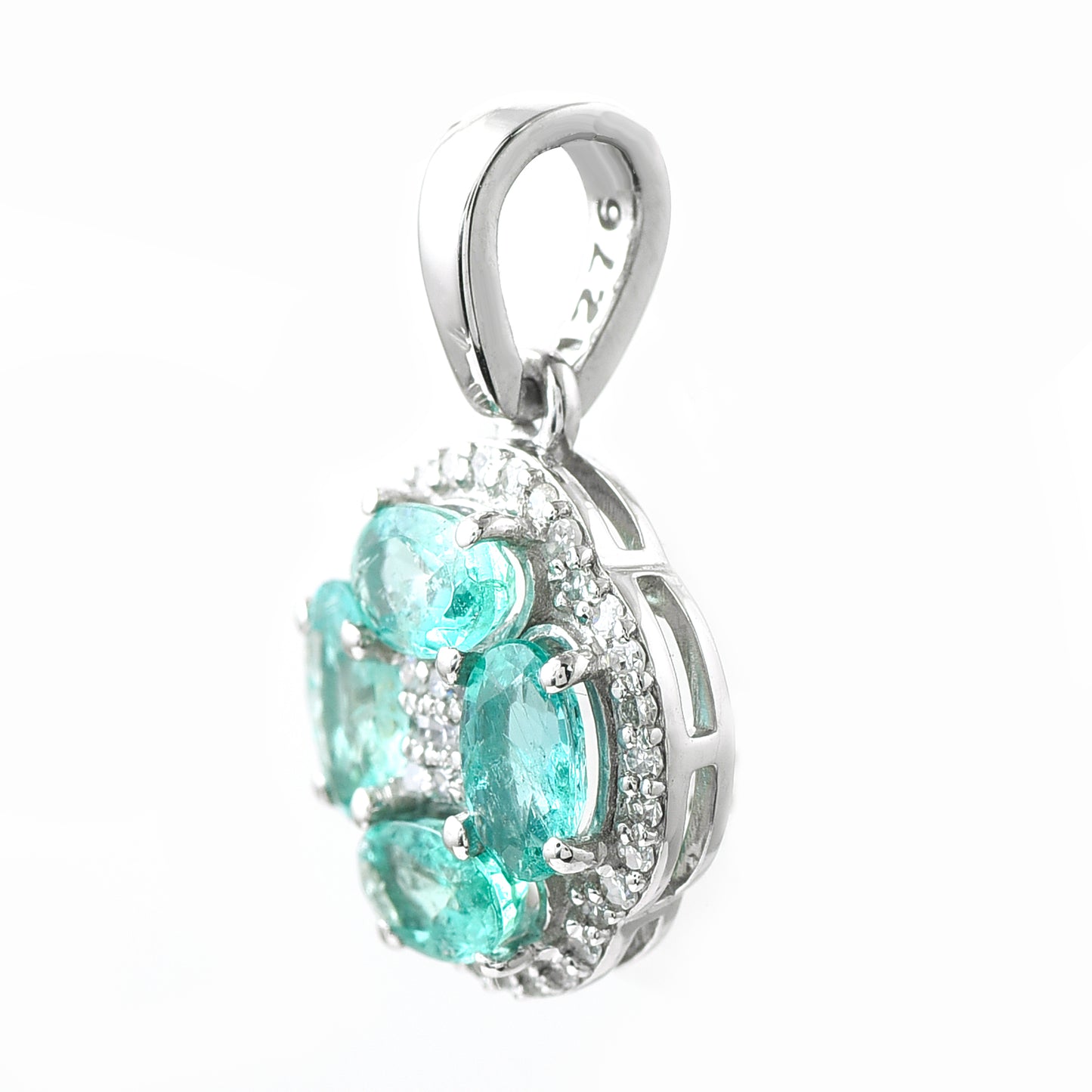1.88 Ct Oval Mixed Cut Natural Emerald 950 Platinum Pendant